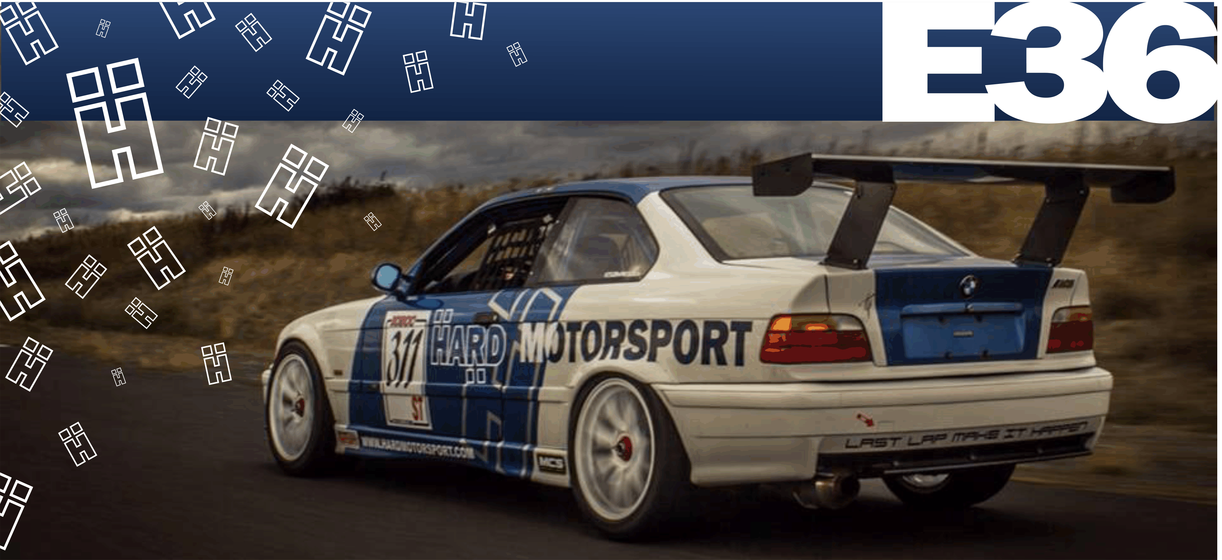 BMW E36 Racing race car becauseracecar track parts fender flares